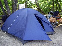 Op de camping in Tres Lagos